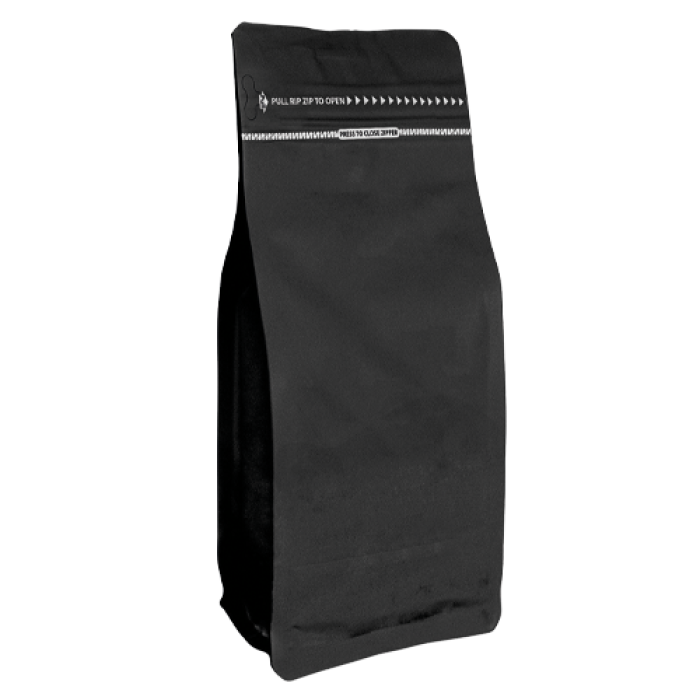 10*25 CM MAT SİYAH KİLİTLİ FLAT BOTTOM DOYPACK (470) KL 1000 ADET