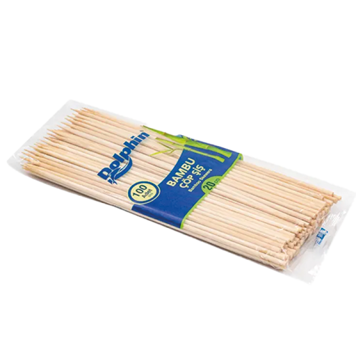 20 CM*2,5 MM DOLPHİN BAMBU ÇÖP ŞİŞ 200*100 AD (0011BRS) KL 20000 ADET