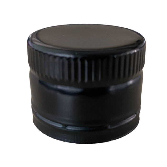 31,5*24 MM CAM ŞİŞE KAPAK METAL AKİTMALİ SİYAH (MAKİNA UYUMLU)