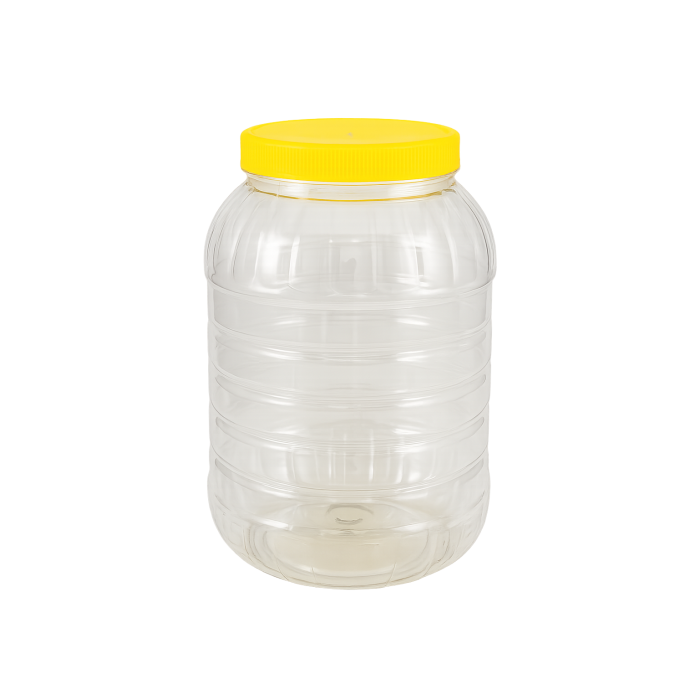 4,5 LT PET KAVANOZ ŞEFFAF + KAPAK (SARI) PK 21 ADET