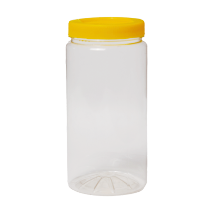 1,5 LT PET KAVANOZ ŞEFFAF + KAPAK (SARI) PK 55 ADET