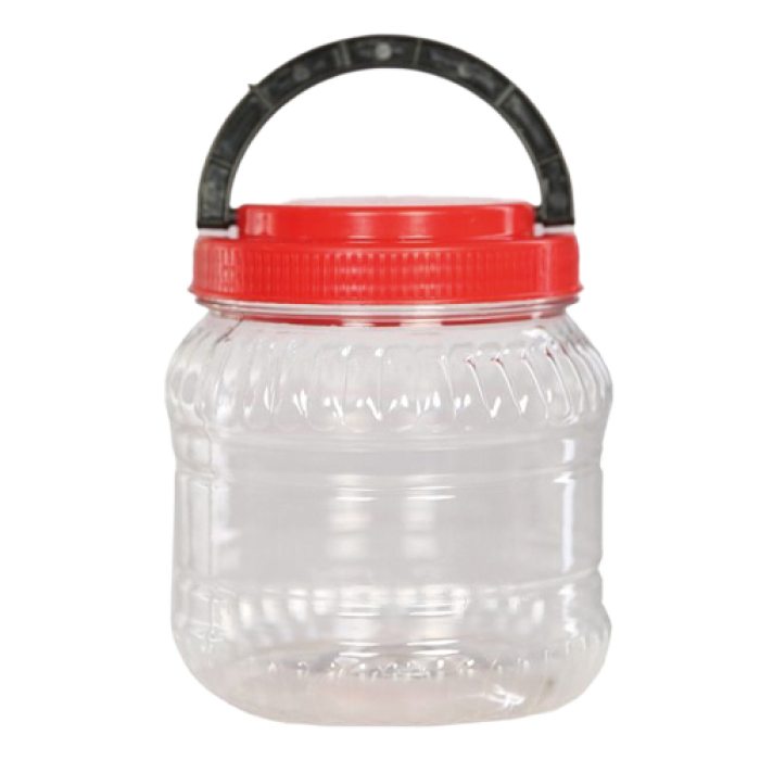 1,3 LT PET KAVANOZ ŞEFFAF + KAPAK (KIRMIZI) PK 32 ADET