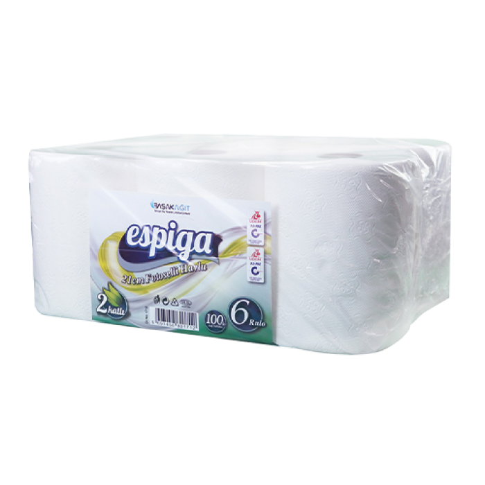 3,5 KG ESPİGA 21 CM FOTOSELLİ HAVLU 6*58 MT (1073) PK 6 RULO
