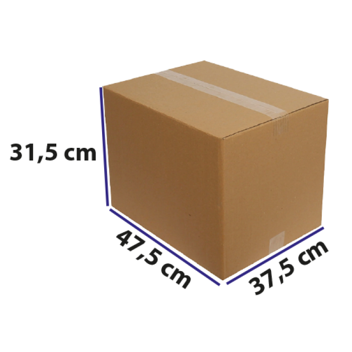 37,5*47,5*31,5 KRAFT KARTON DOPEL KOLİ BASKISIZ PK 15 ADET