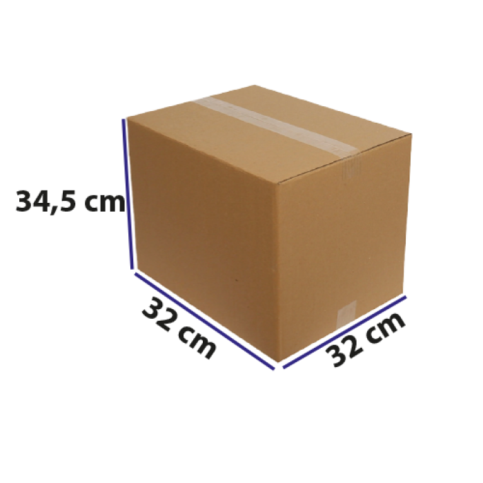 32*32*34,5 KRAFT KARTON DOPEL KOLİ BASKISIZ PK 15 ADET