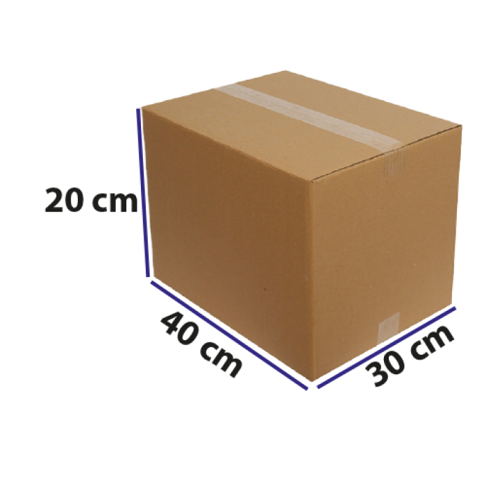 30*40*20 KRAFT KARTON DOPEL KOLİ BASKISIZ PK 15 ADET
