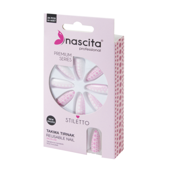 Nascıta 24Lü Renkli Takma Tırnak Stıletto 00186