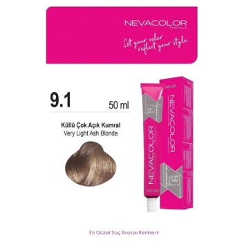 Nevacolor Tüp Boya 50Ml. 9-1 Küllü Çok Açık Kumral