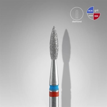 Staleks Pro Elmas Sivri Alev Freze Ucu Kırmız-Mavi