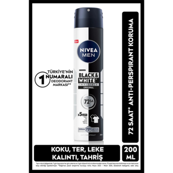 Nivea Men Deodorant 200Ml. B&W Original 82242