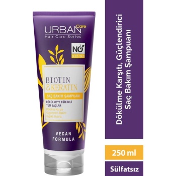 Urban Care Şampuan 250Ml. Biotin&Keratin Sülfatsız