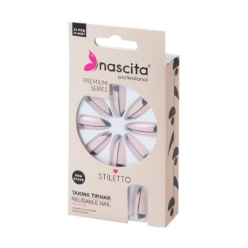 Nascita 24Lü Renkli Takma Tırnak Stiletto 187