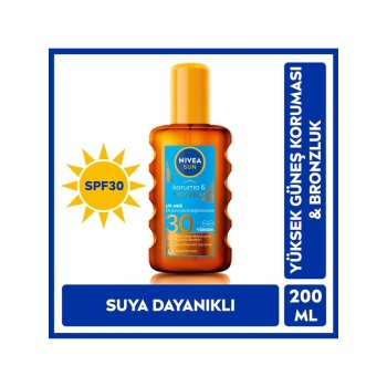 Nivea Sun Sprey 200Ml. Koruma&Bronzluk 30F 86038