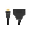 HDMI Çoğaltıcı Erkek Çift HDMI Dişi Çoklayıcı Adaptör Kablosu Siyah