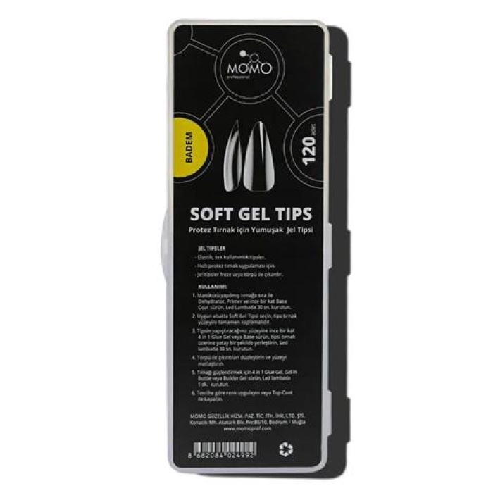 Momo Soft Gel Tips 120Pcs. Badem