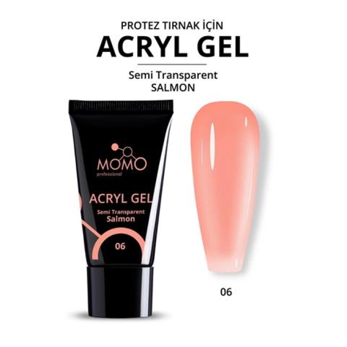 Momo Acryl Gel 30Gr. No.06 Semi Transparent Salmon