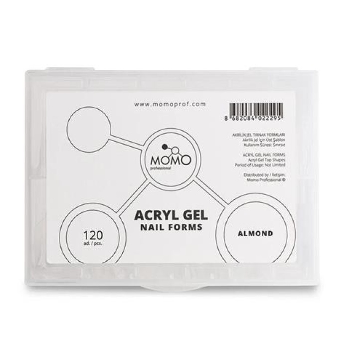 Momo Acryl Gel Tips 120Pcs. Almond