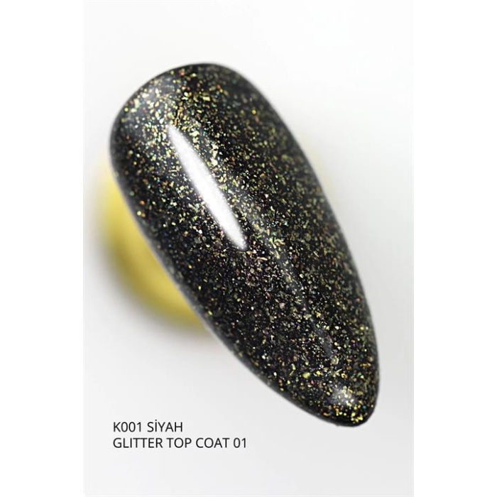 Momo Glitter Top Coat No-Wipe GT01 9Ml.