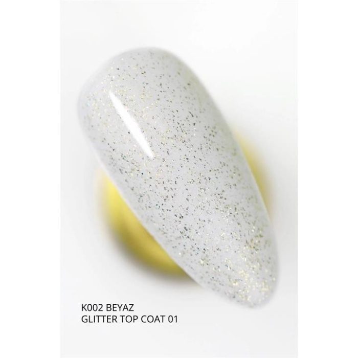 Momo Glitter Top Coat No-Wipe GT01 9Ml.