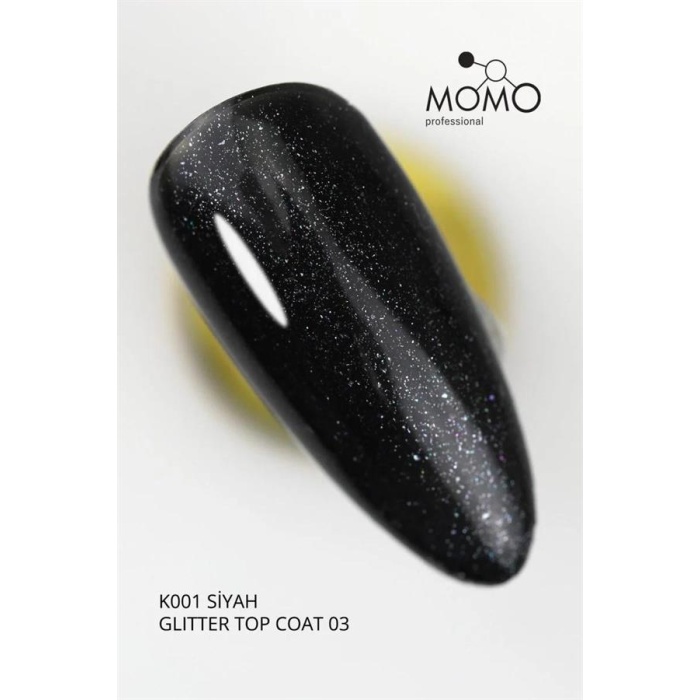Momo Glitter Top Coat No-Wipe GT03 9Ml.