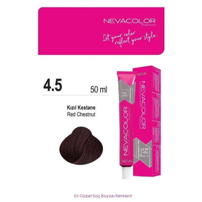 Nevacolor Tüp Boya 50Ml. 4-5 Kızıl Kestane