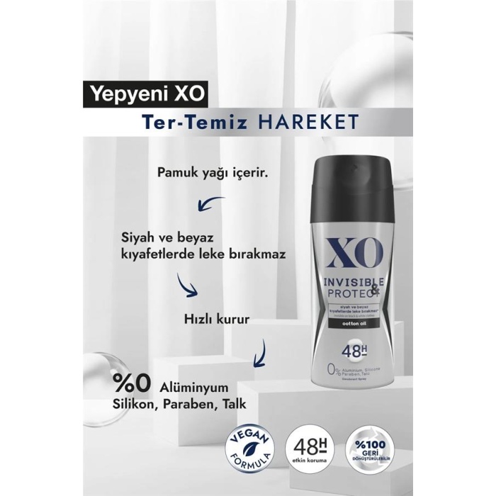 Xo Deodorant Erkek Invısıble&Protect 150 Ml.