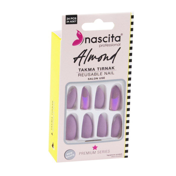 Nascita 24Lü Renkli Tırnak Almond 00152