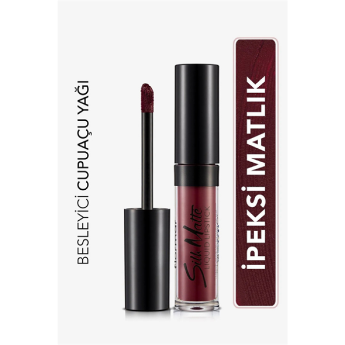 Flormar Silky Matte Liguid Lipstick 008 Dark Viole