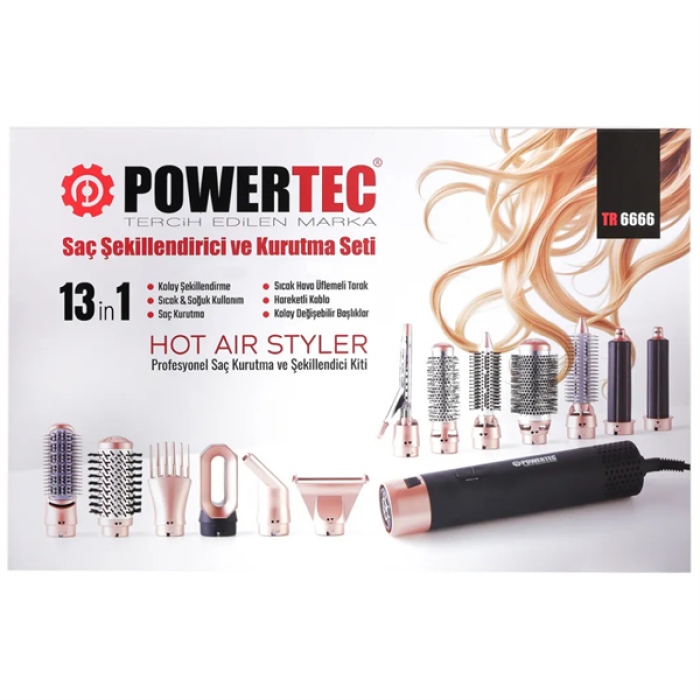 Powertec Saç Şekillendirici 13İn1 Set TR-6666
