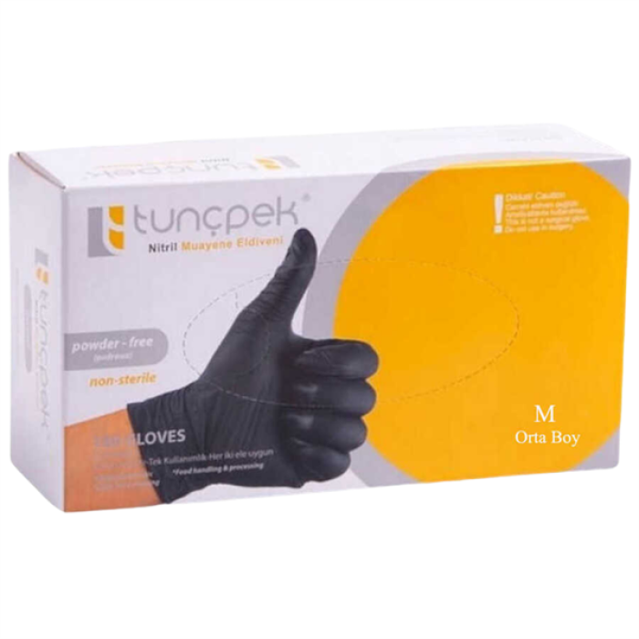 Tunçpek Nitril Eldiven Beyaz M Orta Boy 100Pcs