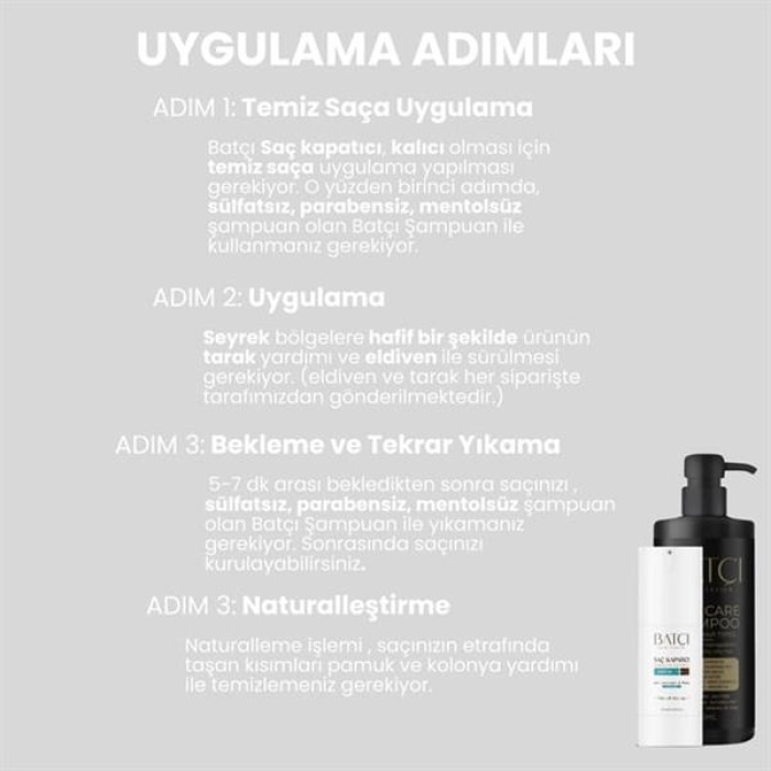 Batçı Saç Kapatıcı-Dolgunlaştırıcı Krem 50Ml.