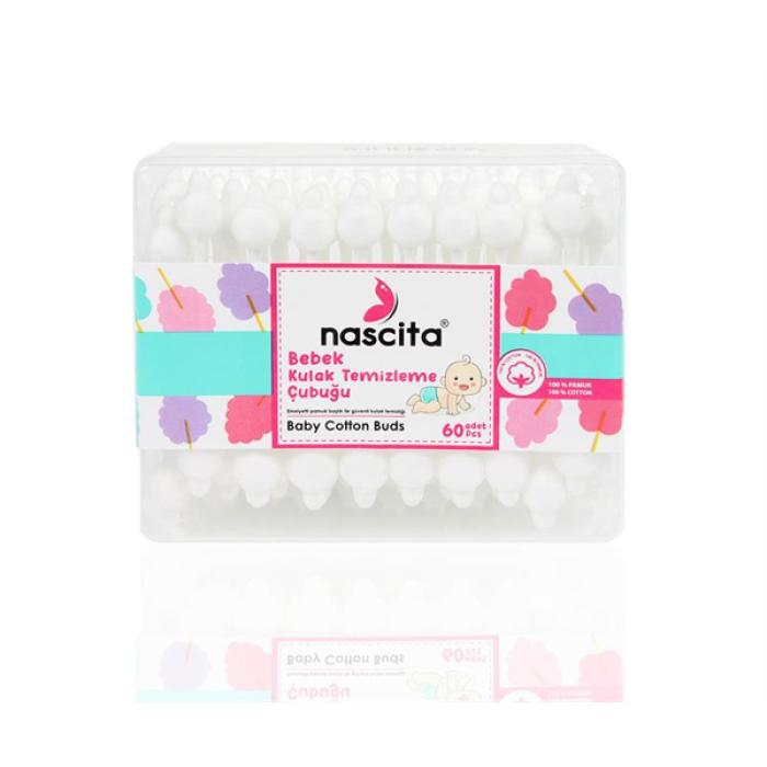Nascita Bebek Kulak Temizleme Çubuğu 60Lı