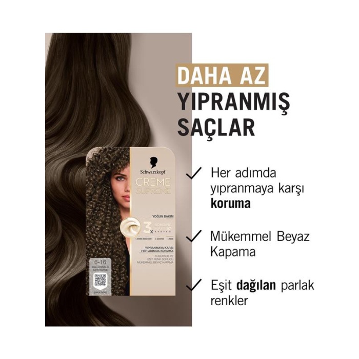 Schwarzkopf Creme Supreme Kit Boya 6-16 K.A.Kahve