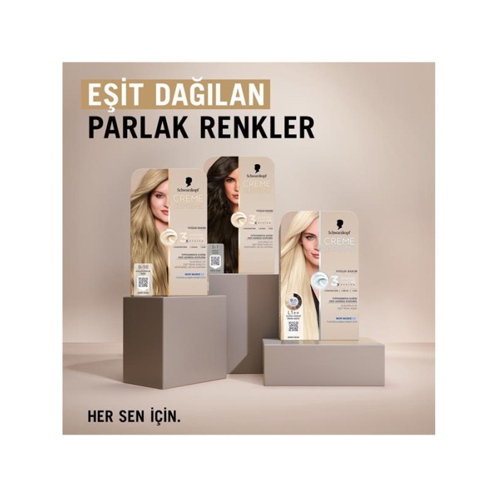 Schwarzkopf Creme Supreme Kit Boya 9-16 K.S.Sarı
