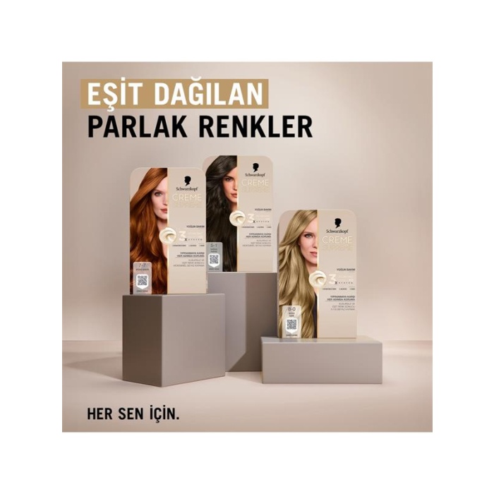 Schwarzkopf Creme Supreme Kit Boya 7-7 Sıcak Bakır