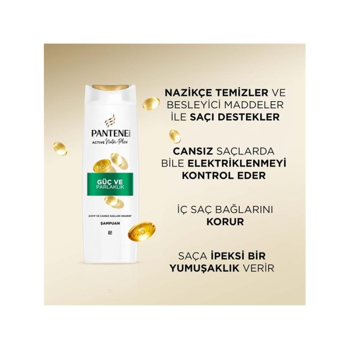 Pantene Şampuan 400Ml. 3İn1 PV Güç Ve Parlaklık