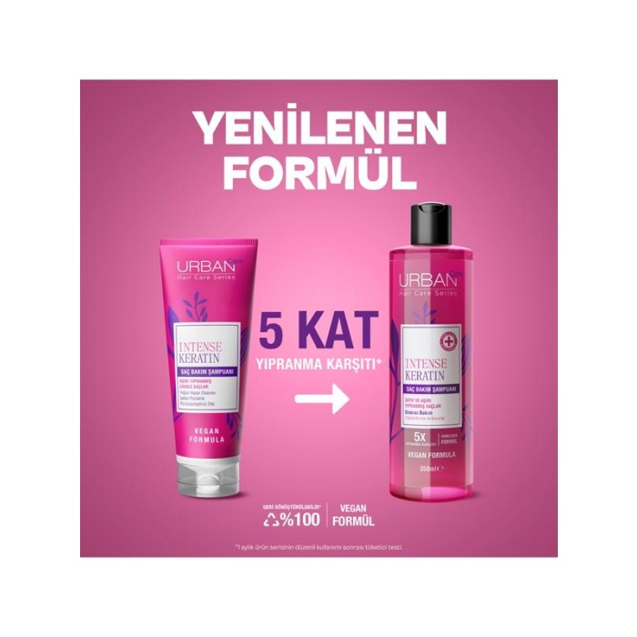 Urban Şampuan 350Ml. Intense&Keratin (Şeffaf)