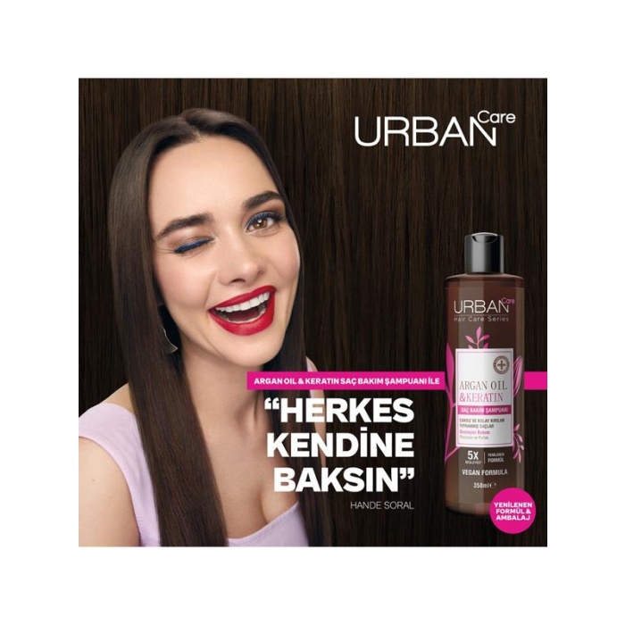 Urban Şampuan 350Ml. Argan Oil&Keratin (Şeffaf)
