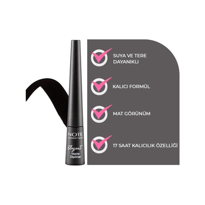 Note Elegant Matte Dipliner N°01 Coal Black