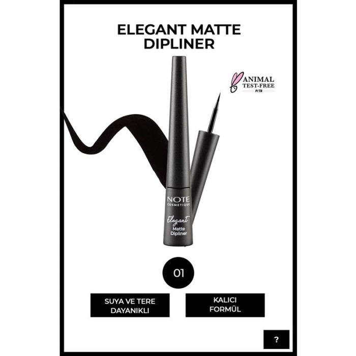 Note Elegant Matte Dipliner N°01 Coal Black