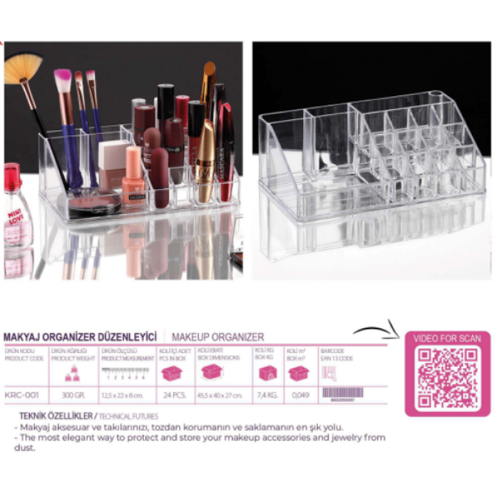 Black Stone Klasik Makyaj Organizeri KRC-001