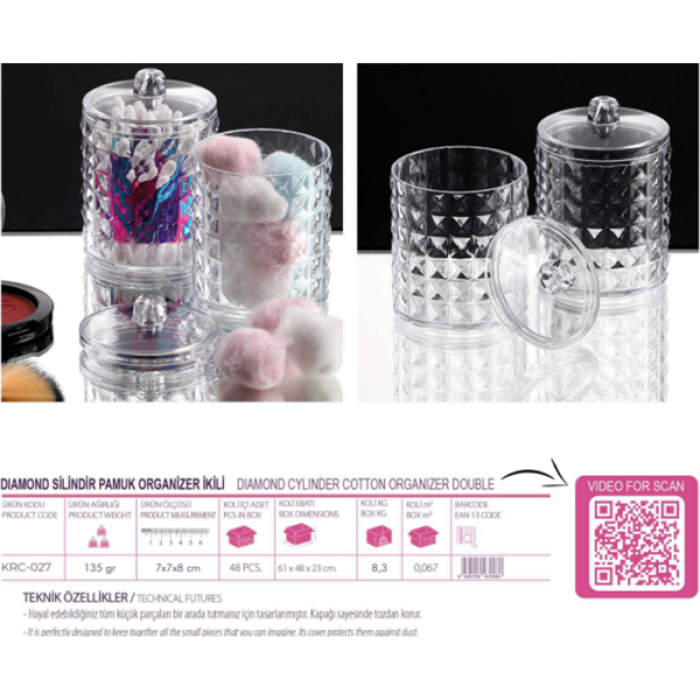 Black Stone Diamond Silindir Pamukluk 2Li KRC-027