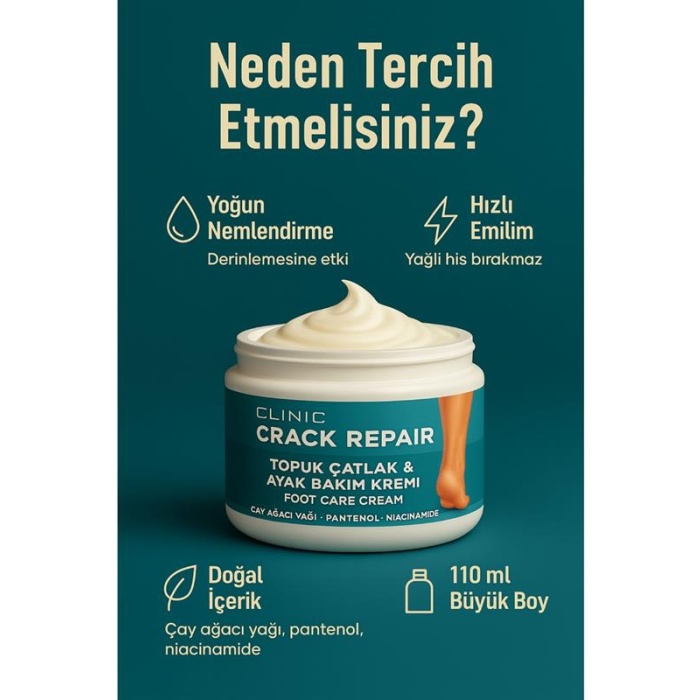 Clinic Topuk Çatlak & Ayak Bakım Kremi 110Gr.