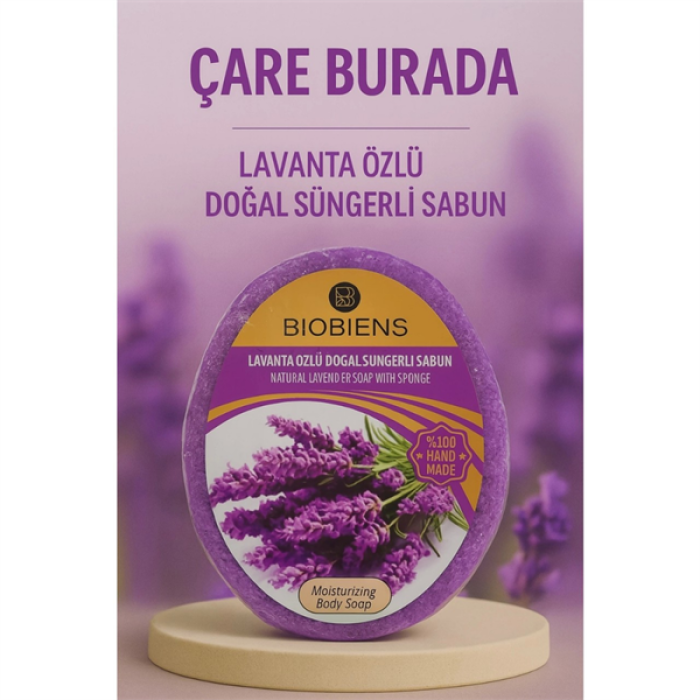 Biobiens Süngerli Sabun 130Gr. Lavanta
