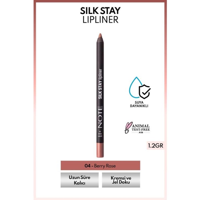 Note Silk Stay Lipliner 1,2Gr. 04 Berry Rose