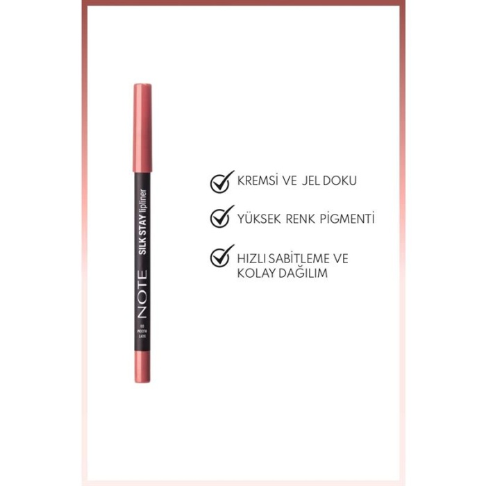 Note Silk Stay Lipliner 1,2Gr. 03 Soft Bloom