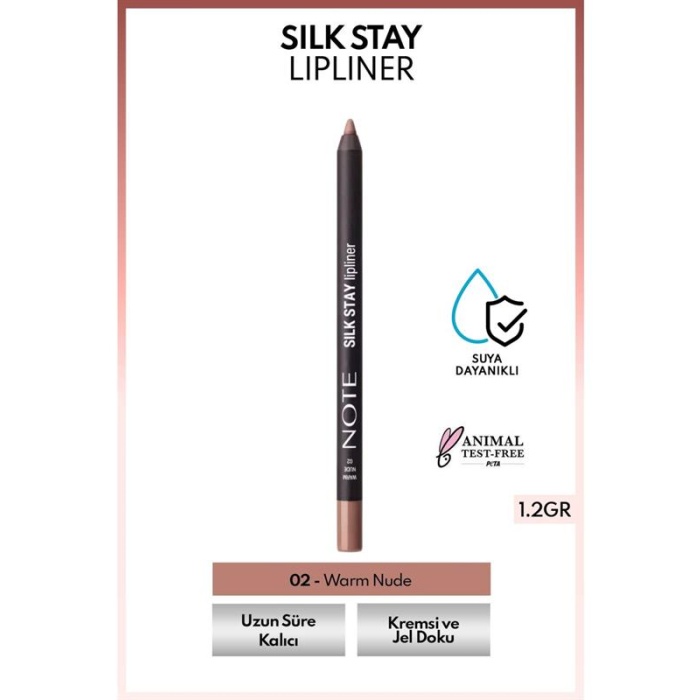 Note Silk Stay Lipliner 1,2Gr. 02 Warm Nude