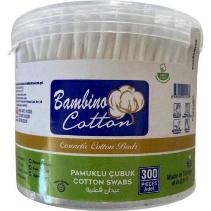 Bambino Pamuklu Kulak Çubuğu 300Pcs