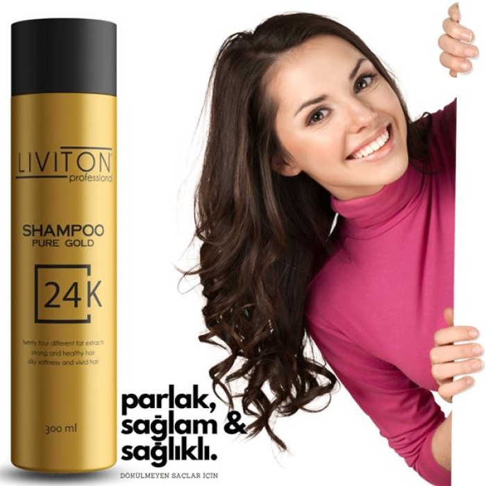 Liviton Şampuan 300Ml. 24K Gold