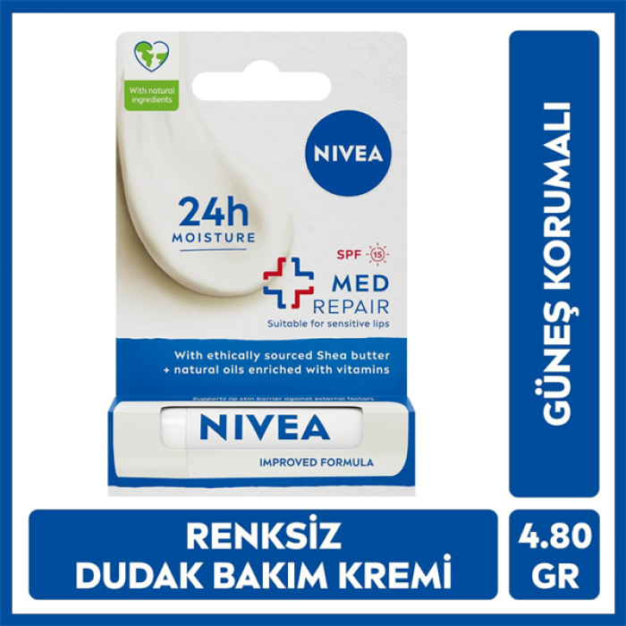 Nivea Dudak Bakım Kremi 5Ml. Med Repair 85063